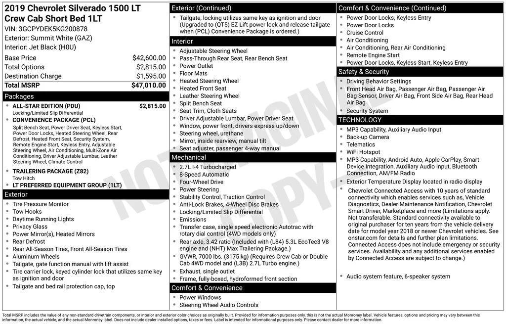 chevrolet silverado 1500 2019 3GCPYDEK5KG200878 image chevrolet silverado 1500 2019 3GCPYDEK5KG200878 image